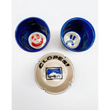 CAFÉ ! CLOPES ! RED/BLUE CERAMIC SET