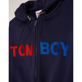 NAVY BLUE RUSH CROP HOODIE