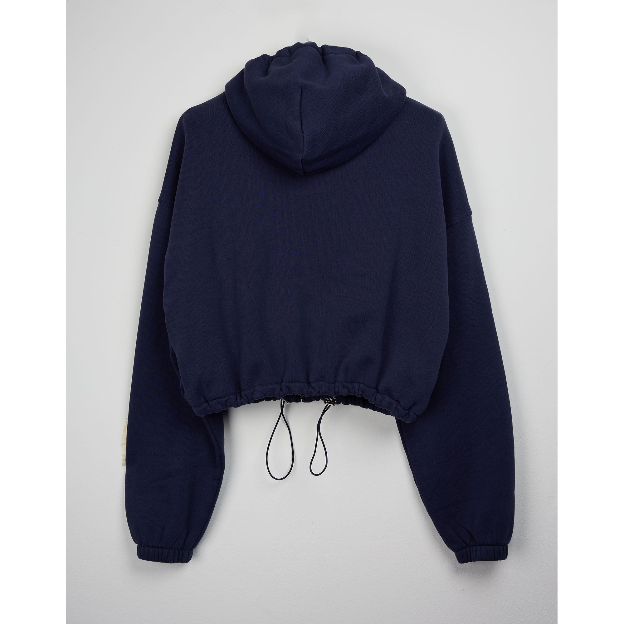 NAVY BLUE RUSH CROP HOODIE