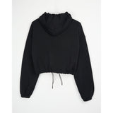 BLACK RUSH CROP HOODIE
