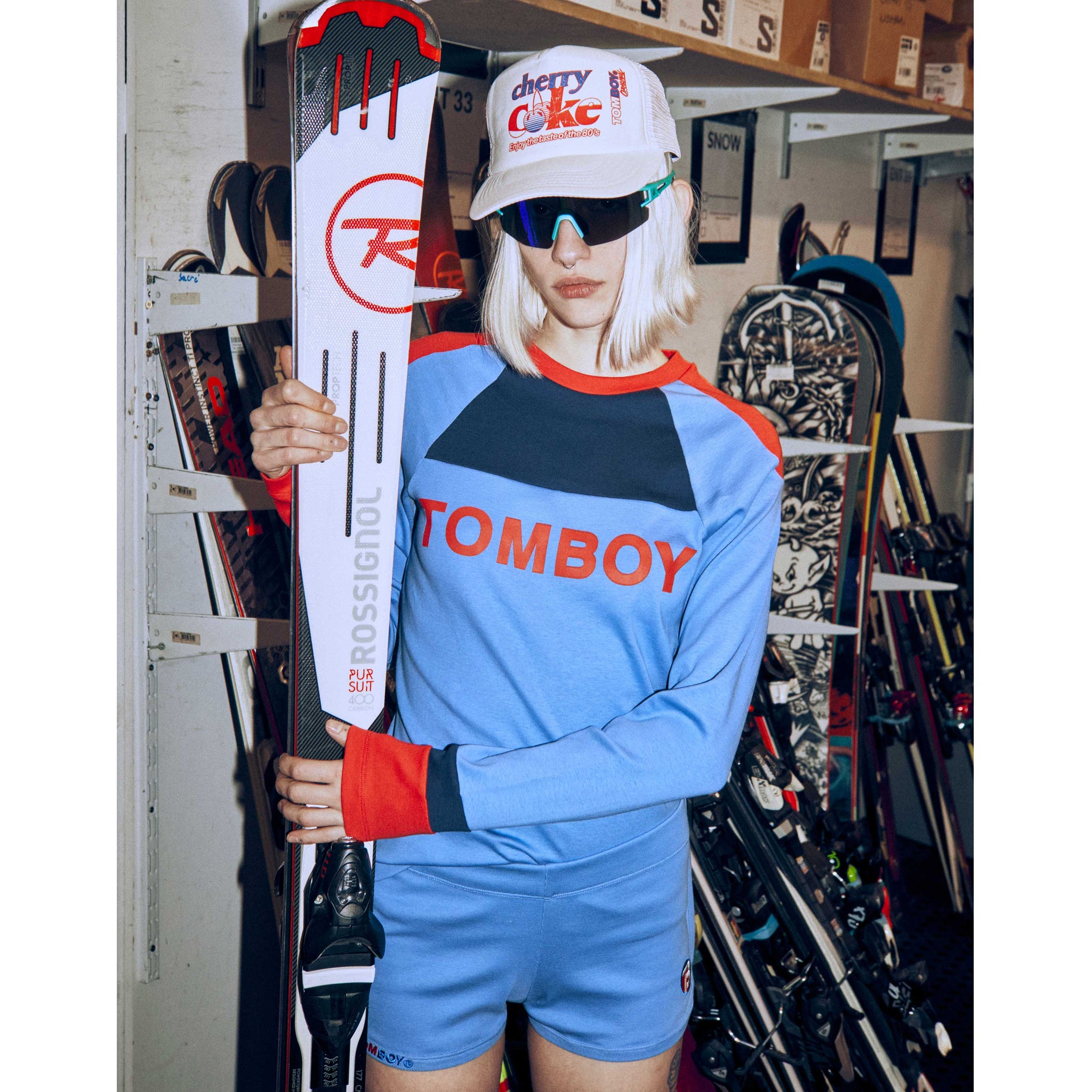costume ski salomon SALOMON BLUE
