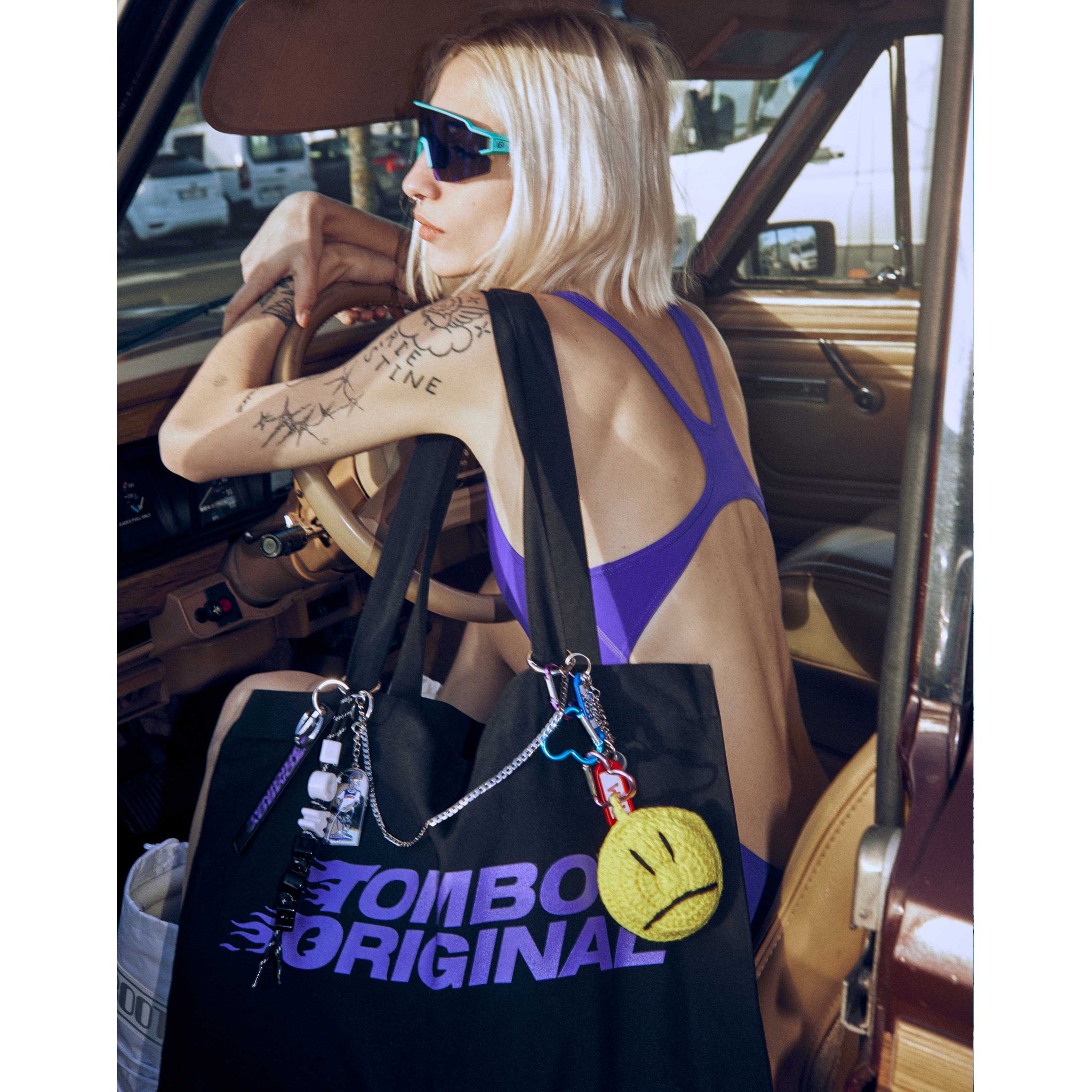 HOT WHEELS PURPLE COTTON BAG