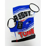 BLUE/GREY FLAG TOP
