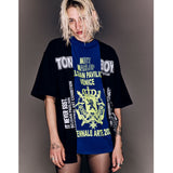 HANDCRAFTED TEE - BLACK/BLUE