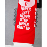 HANDCRAFTED TEE - GREY/RED