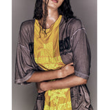 HANDCRAFTED TEE - GREY/YELLOW