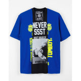 HANDCRAFTED TEE - BLUE/BLACK