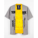 HANDCRAFTED TEE - GREY/YELLOW